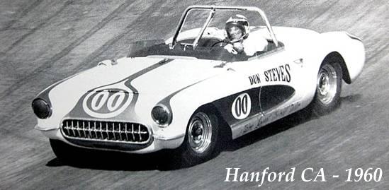 Racer Dave MacDonald in Corvette at Hanford